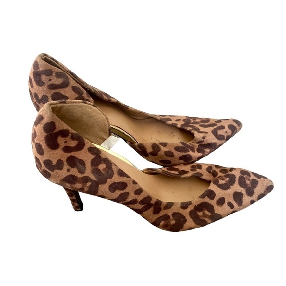 Mossimo Leopard Animal Print Heels Women’s Size 9.5 Brown - Picture 3 of 5
